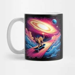 Skateboarding Kitten Sports Skateboarder Cute Ginger Cat Mug